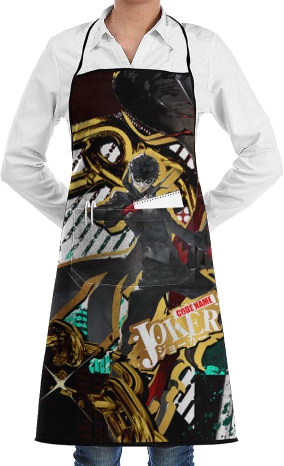 Amazon Co Jp Cool Persona 5 レディース メンズ エプロン 男女兼用 作業エプロン カフェエプロン ワークエプロン 作業用 飲食店 ガーデニング ファッション