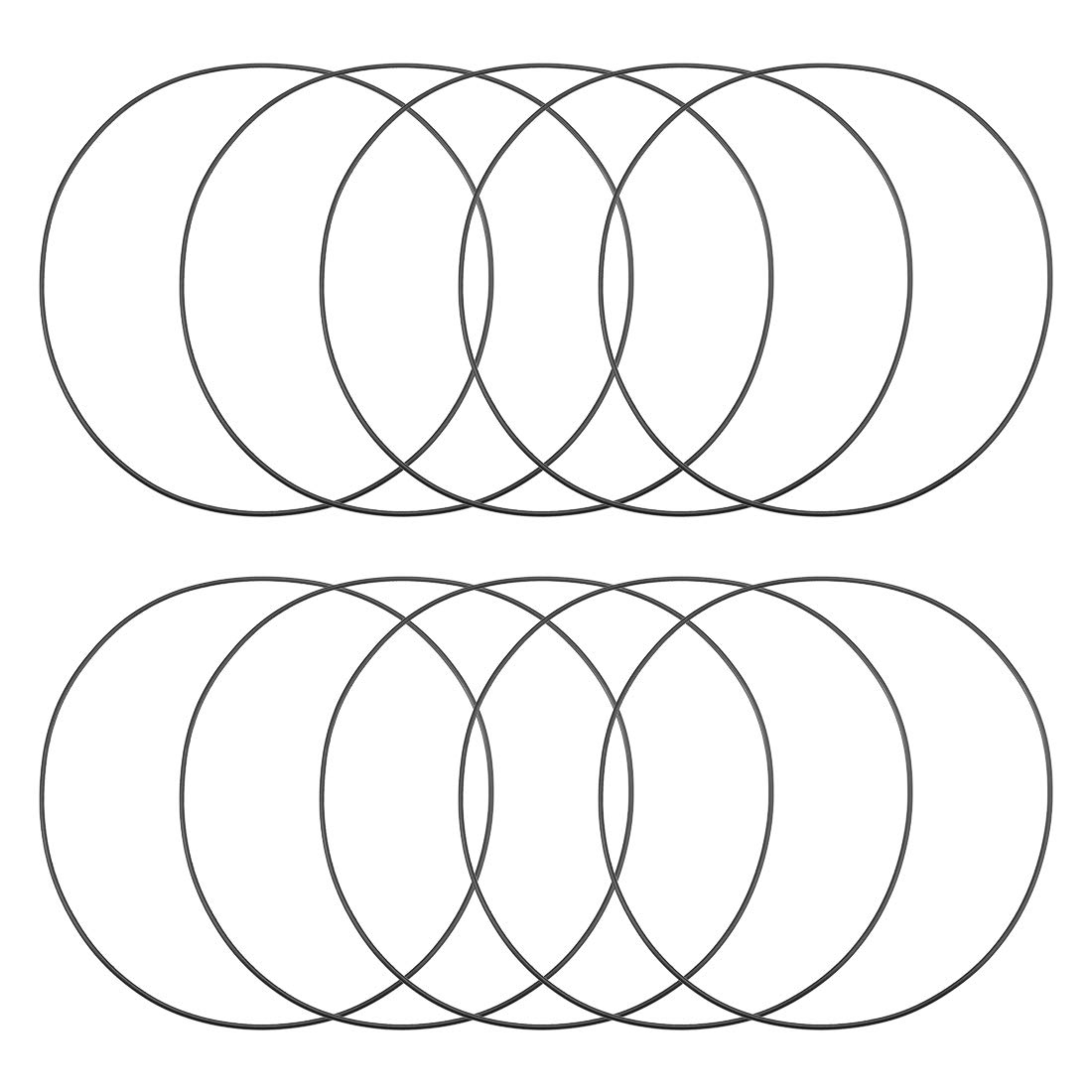 sourcing map Nitrile Rubber O-Rings 205.3mm OD 200mm ID 2.65mm Width, Metric Nitrile Rubber Sealing Gasket, Pack of 10