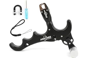 Bow Release for Compound Bow, 360° Rotatable Archery Release Trigger, Compound Bow Release, 4 Finger Thumb Release