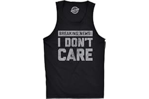 Crazy Dog Tshirts Mens Fitness Tank Breaking News I Don't Care Tanktop Funny Sarcastic Graphic Novelty Tank