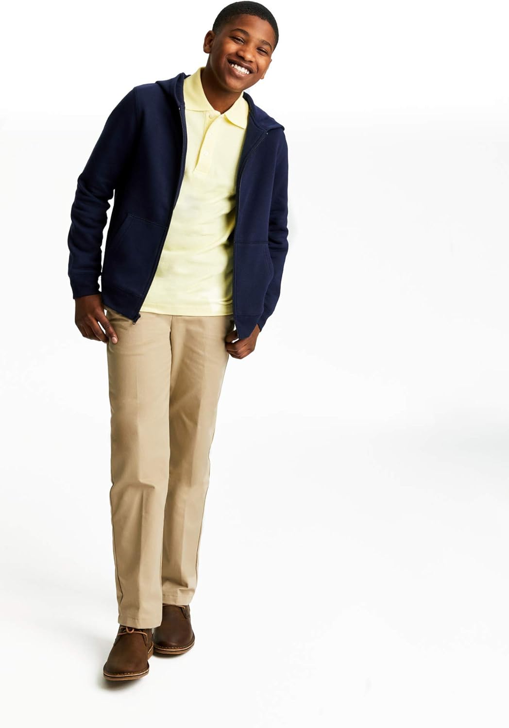 French Toast Boys' Fleece Hooded Sweatshirt: Clothing