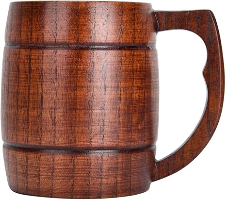 Amazon Co Jp シュタインビールジョッキ 木製マグ 木製ビールジョッキドリンク用耐久性ビールジョッキ水ビールコーヒー ホーム キッチン