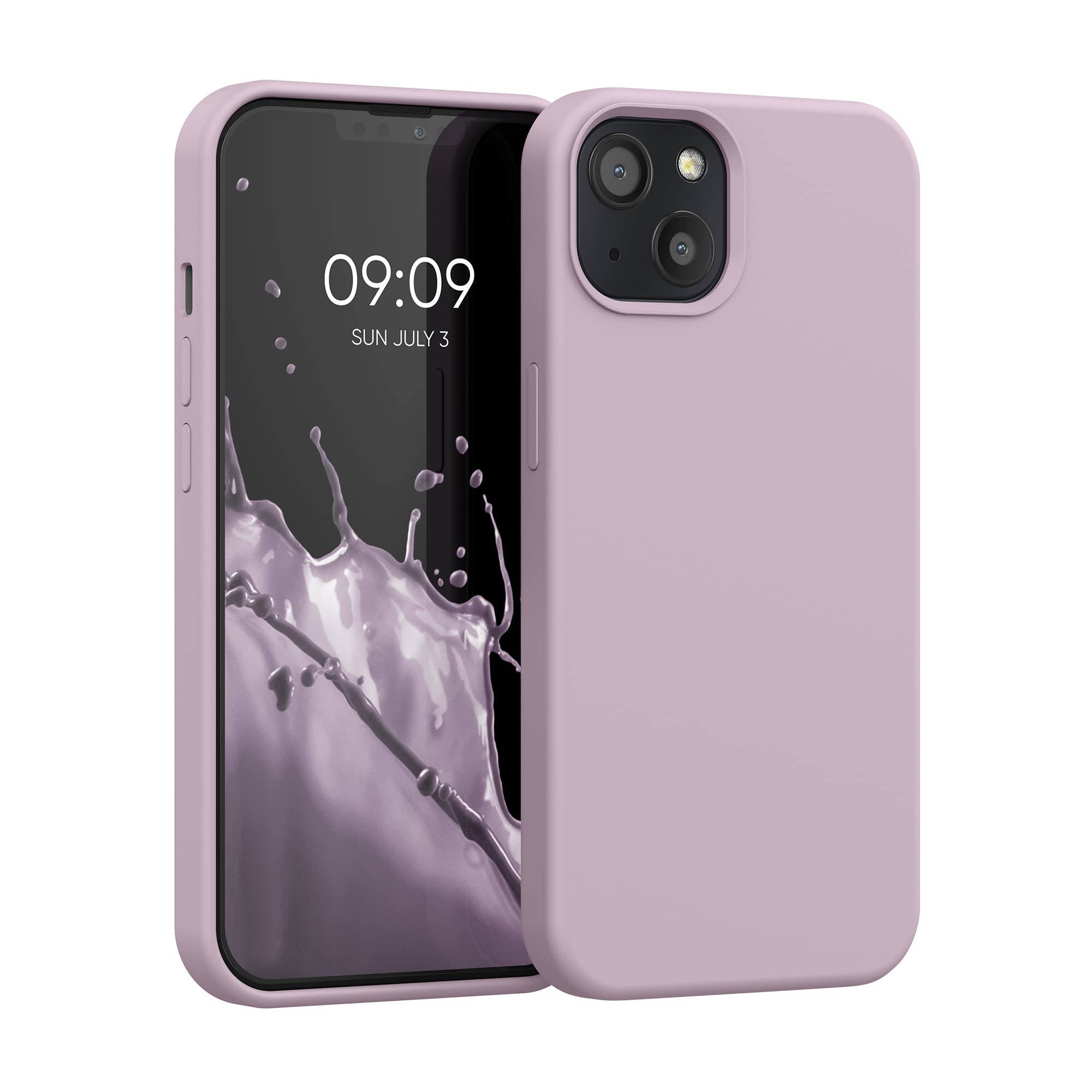 kwmobile Case Compatible with Apple iPhone 13 Case - TPU Silicone Phone Cover with Soft Finish - Purple Cloud — image 1