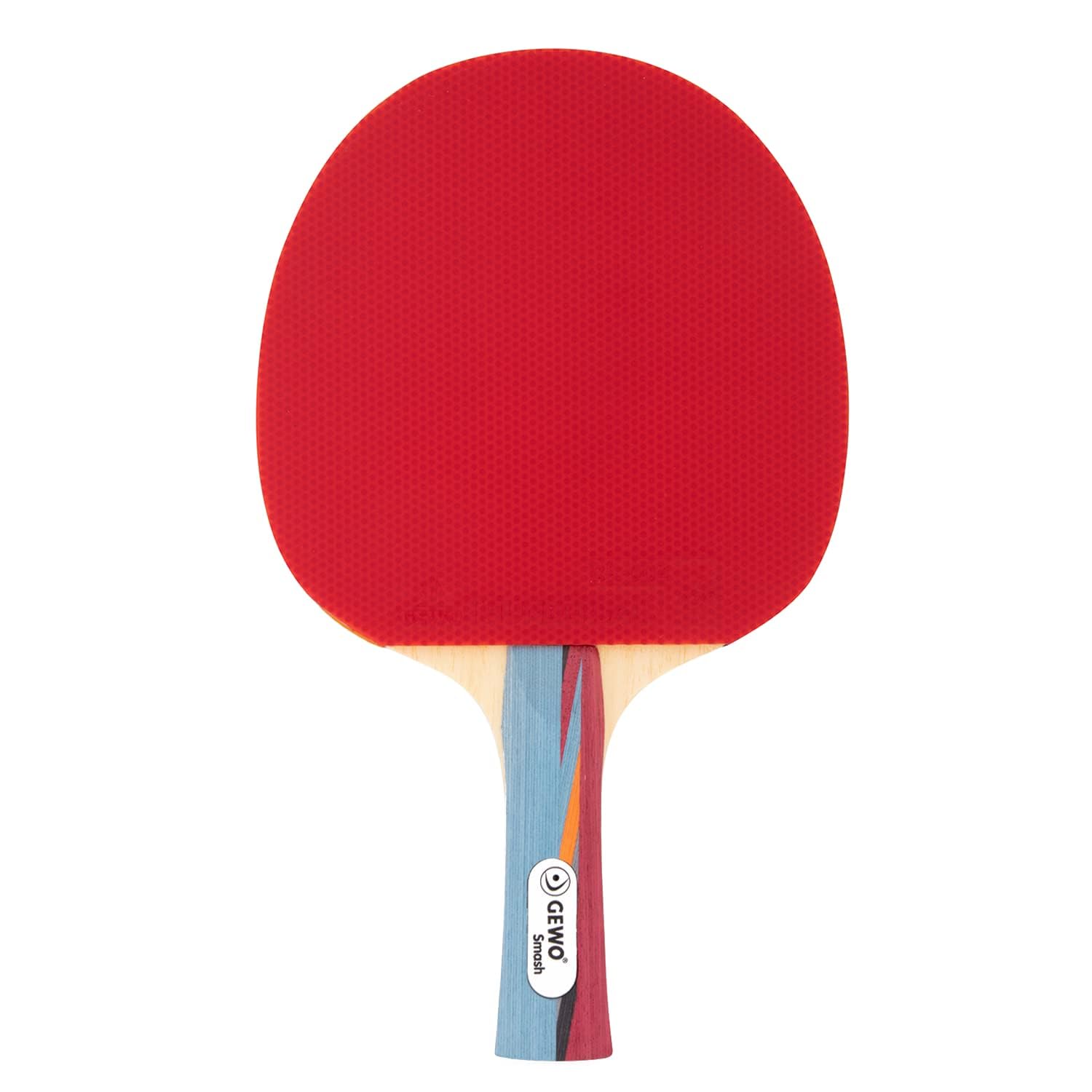 GEWO Smash Table Tennis Bat - ITTF Approved All-Round Bat for Children, Competition Complete Bat with Controlled Thunderball 2 Coating and High Rotation Properties, Concave, 2.0 mm Sponge