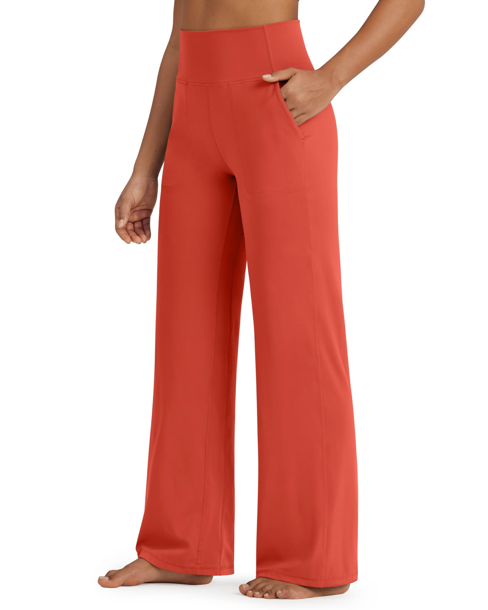 G4Free Wide Leg Pants Woman Yoga Pants with Pockets