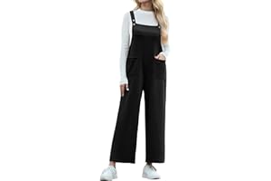 IWOLLENCE Jumpsuits For Women Boho Overalls Casual Long Bib Loose Women's Rompers with Pockets 2025