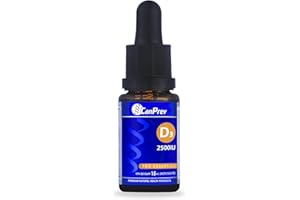 CanPrev Vitamin D3 Drops 2500 IU - Liquid D3 15ml, 450 Servings - MCT Base - Designed to Support Your Daily Wellness Routine 