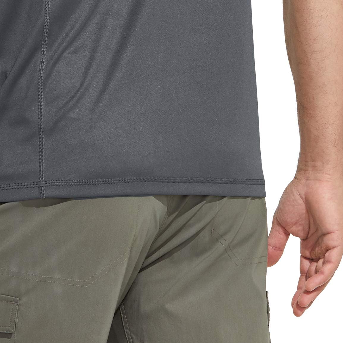 CQR Men's UPF 50+ UV Sun Protection Outdoor Shirts, Atheletic Running Hiking Short Sleeve Shirt, Cool Dry fit T-Shirts: Clothing