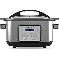 Instant Pot Aura 10-in-1 Multicooker Slow Cooker, 10 One-Touch Programs, 6 Qt, Silver (AURA 6Qt)