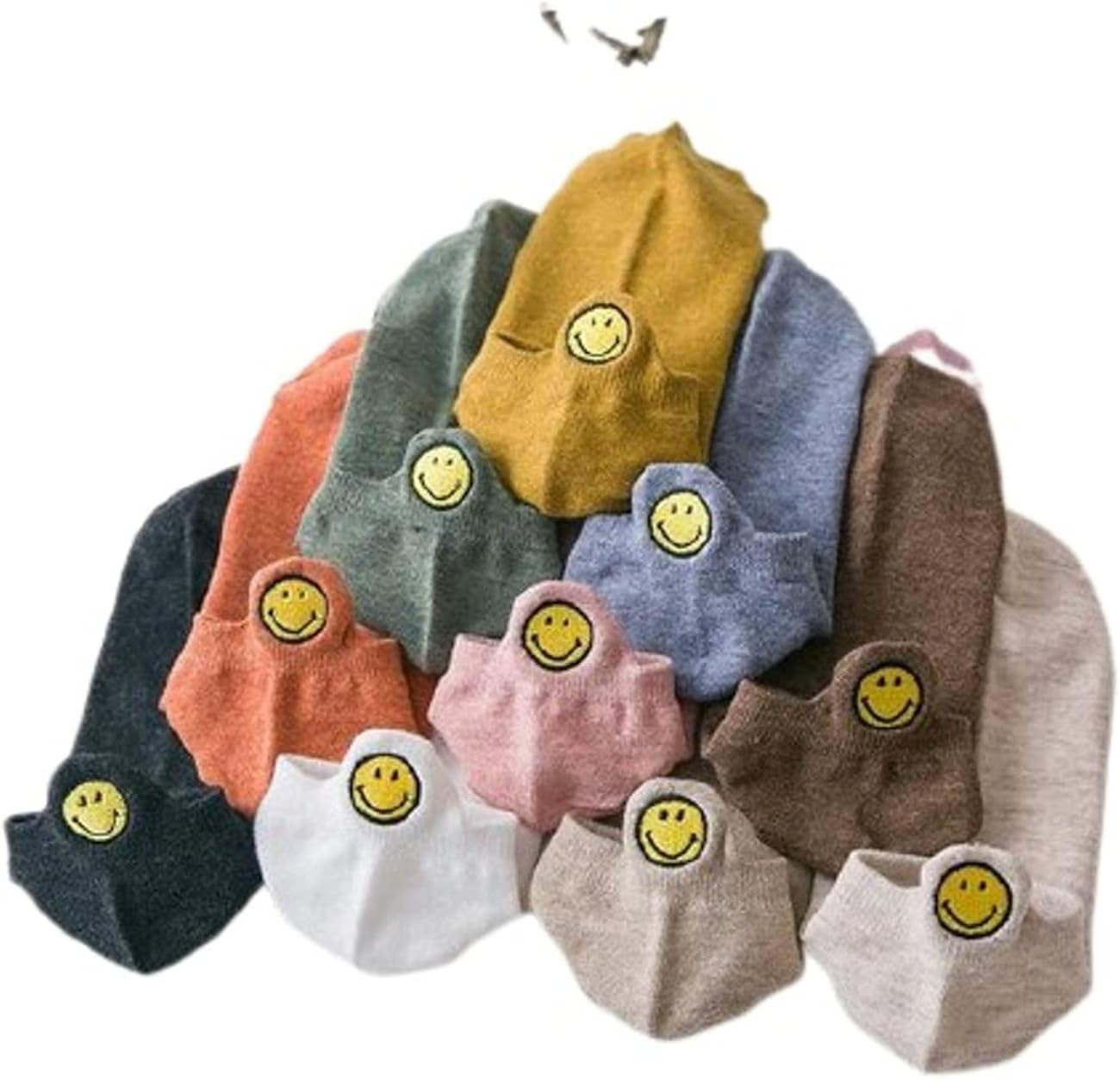 Smiling Socks® Ankle Socks for Men & Women Cute and Funny Smiley