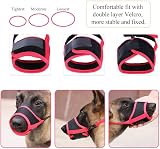 HEELE Dog Muzzle Breathable Mesh Nylon Adjustable Loop Black XS view 3