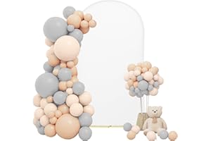 FEINIGESI Wedding Arch Cover 7.2FT White Spandex Fitted Arch Cover Round Top Stand Covers Double-Side Stretchy Chiara Cover Backdrop Cover for Wedding Banquet Birthday Party Ceremony Baby Shower Decoration