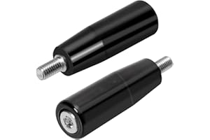Swpeet 2Pcs M8×63mm Male Threaded Stem Revolving Handwheel, Machine Handle, Revolving Knob Handle, Crank Handle Revolving Han