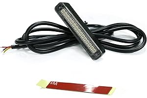 NBWDY 1Pcs 15 Red Leds Waterproof Motorcycle Led License Plate Light,Brake Stop Light,Tail Light,Trailer Light,Side Marker Light,Signal Warning Light for Motorcycle Scooter Bike ATV Car RV SUV