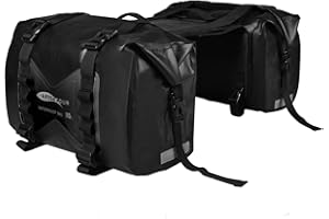 AFISHTOUR Waterproof Motorcycle Saddlebags - 30L Motorcycle Luggage Bags for Motorbike Travel - Motorcycle Panniers - Detacha