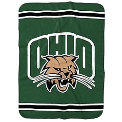 Ohio University Primary Logo Stripes Sherpa