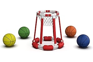 OMOTIYA Swimming Pool Basketball Hoop with Base