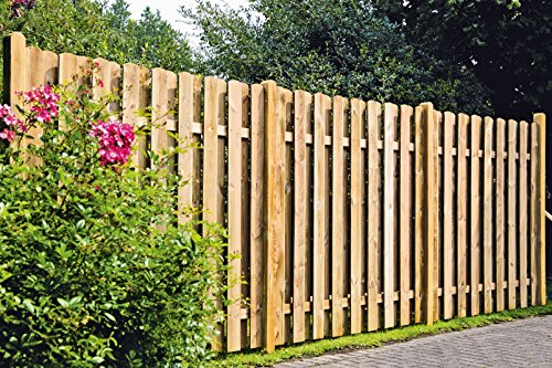 GreenSeason - Dichtzaun Holzzaun Lamellenzaun Lattenzaun Korfu B180 x H150 cm. – Bild 5
