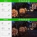 addlon 2 Pack Solar Xmas String Lights 72ft 22m 200 LED 8 Modes Solar Powered Starry Lighting Waterproof Christmas Fairy String Lights for Outdoor Gardens Path Homes Wedding Party Decor (Warm White)