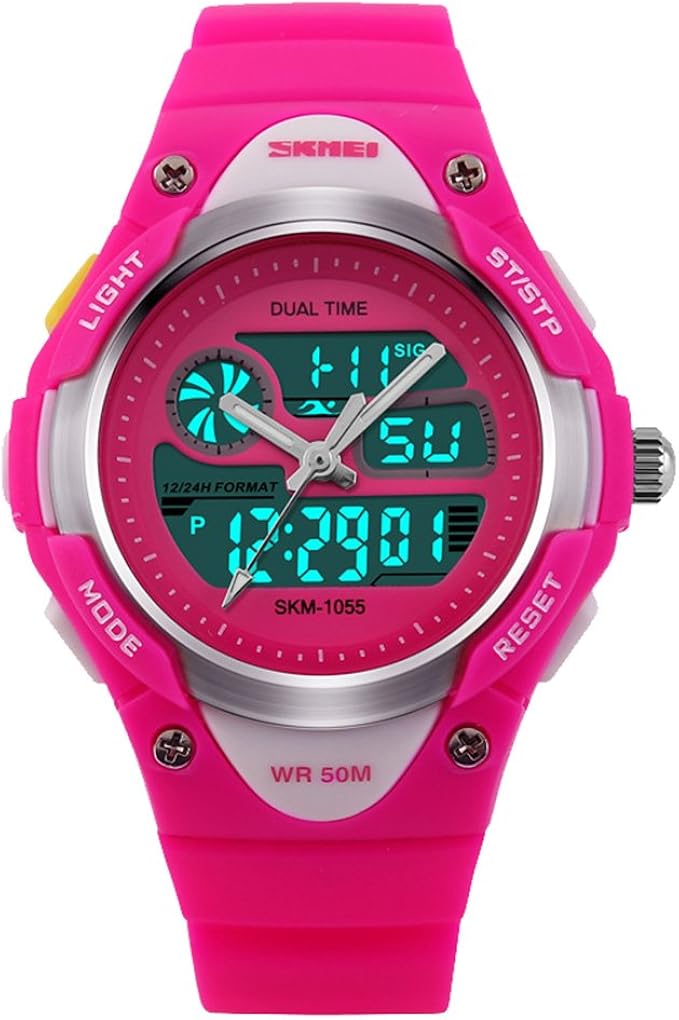 Amstt Mädchen Sport Kinderuhren Jungen Digital wasserdichte Alarm