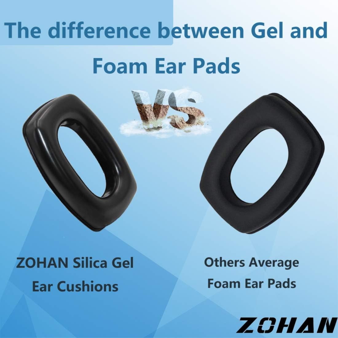 Ear Protection Replacement Parts DIY & Tools ZOHAN EP01 Gel Ear Pads