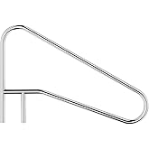 KUAFU Pool Handrail Grab Rail, Swimming Pool Bend Handle Stair Rail for Inground Pool 49.5"X35.5" Stainless Steel 300lbs Load Capacity