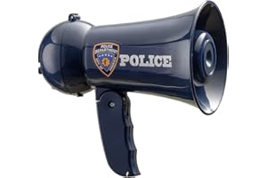 Dress-Up-America Police Megaphone For Kids - Blue Policeman Bullhorn With Siren Sound
