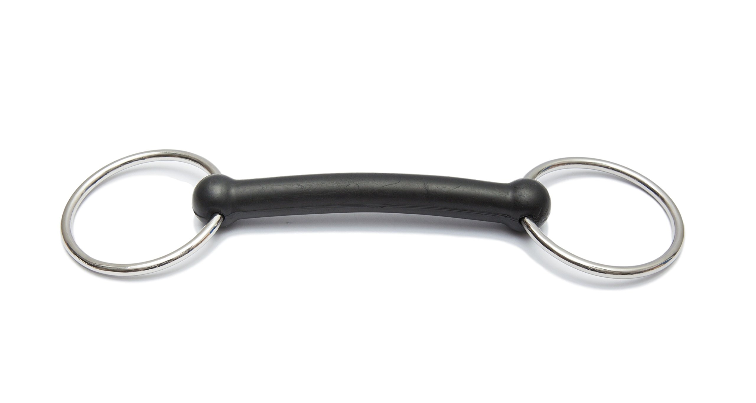 Huxlay Bros HB Loose Ring Snaffle Bits Rubber Mouth (5.5 inch)