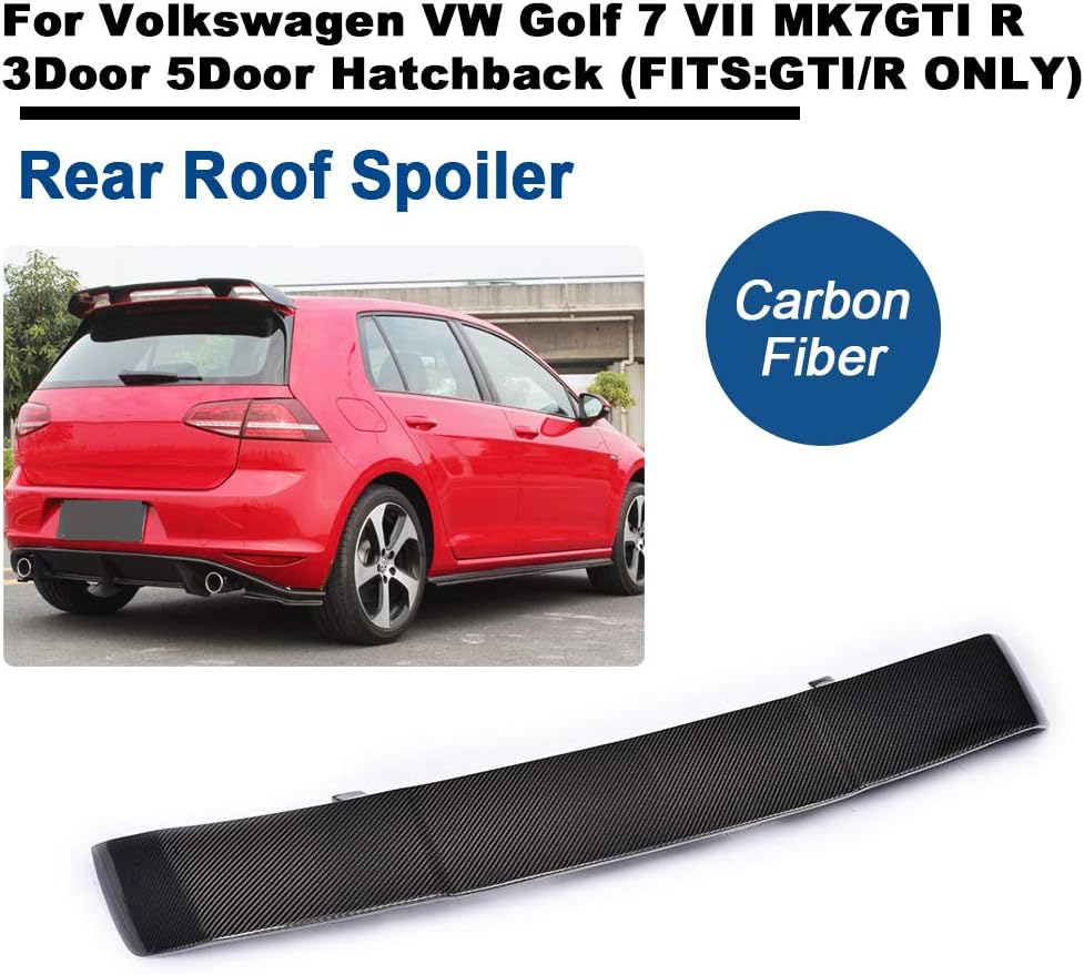TGFOF Fits 2014-2018 Golf 7 7.5 VII MK7 GTI R Hatchback Carbon Fiber Rear Roof Window Spoiler Wing