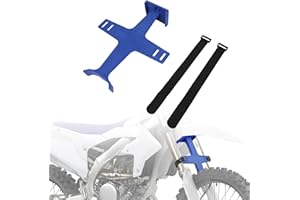 IUVWISN Dirt Bike Fork Saver, 11.2" Motorcycle Suspension Support Brace Fork Protector Guards with Straps Universal for YZ125 YZ250 YZ250F YZ450FX WR450 DRZ400 Blue