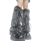 Faux Fur Leg Warmers, Fur Boot Covers, Furry Viking Costume Women and Men Medieval Barbarian Cosplay