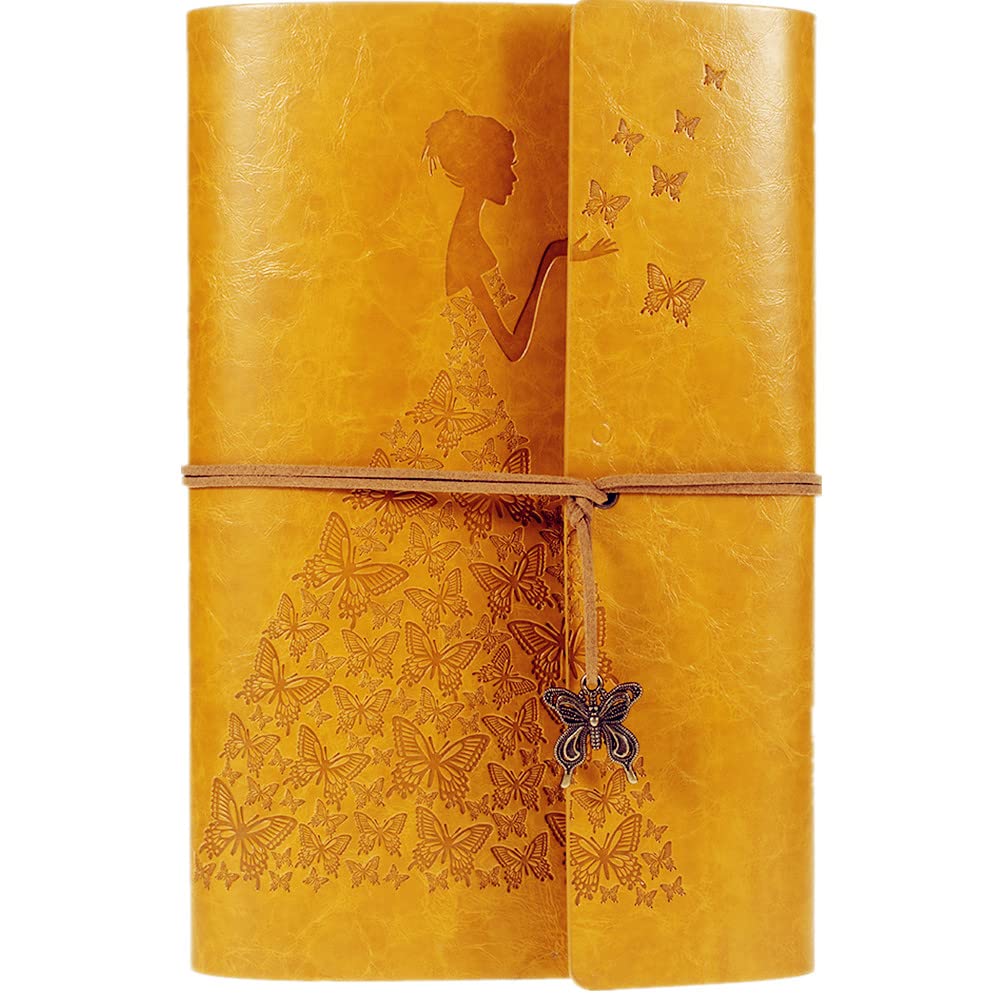 MaleDen Photo Album, Vintage Leather Scrapbook Guest Memory Book, Christmas Valentines' Day Birthday Gifts Wedding Anniversary Presents for Women Girls