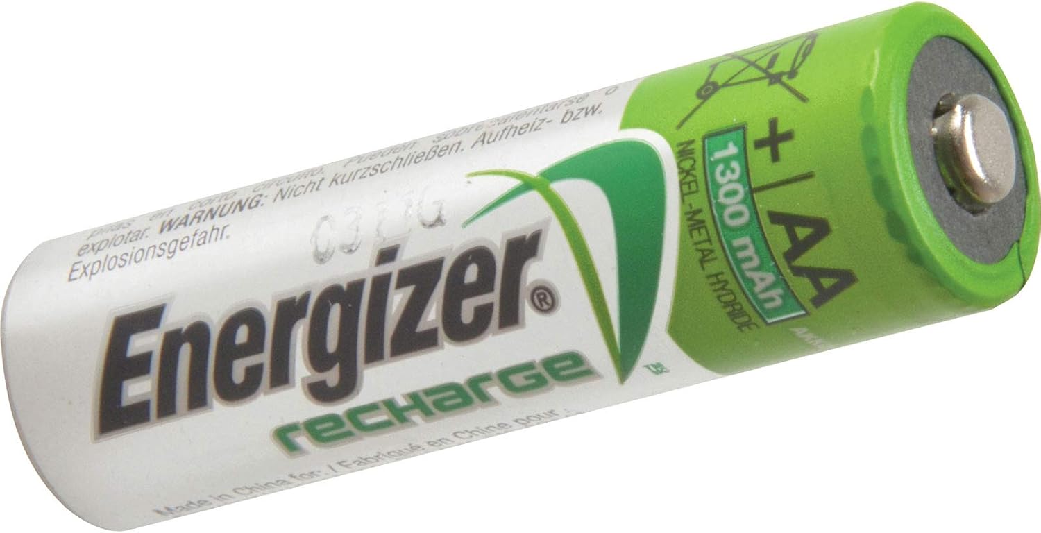 Energizer Recharge Universal, Rechargeable AA Batteries (4 Pack), 1350 mAh NiMH Double A Battery
