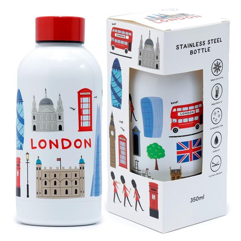 Puckator London Icons Thermo Water Bottle 350ml