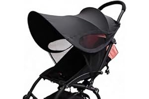 TOPOQ Baby Stroller Sun Shade Cover Universal Stroller Canopy Awning UV Protection Sun Cover for Car Seat Pram Pushchair Sun Shade Baby Buggy Sun Shield Foldable Removable