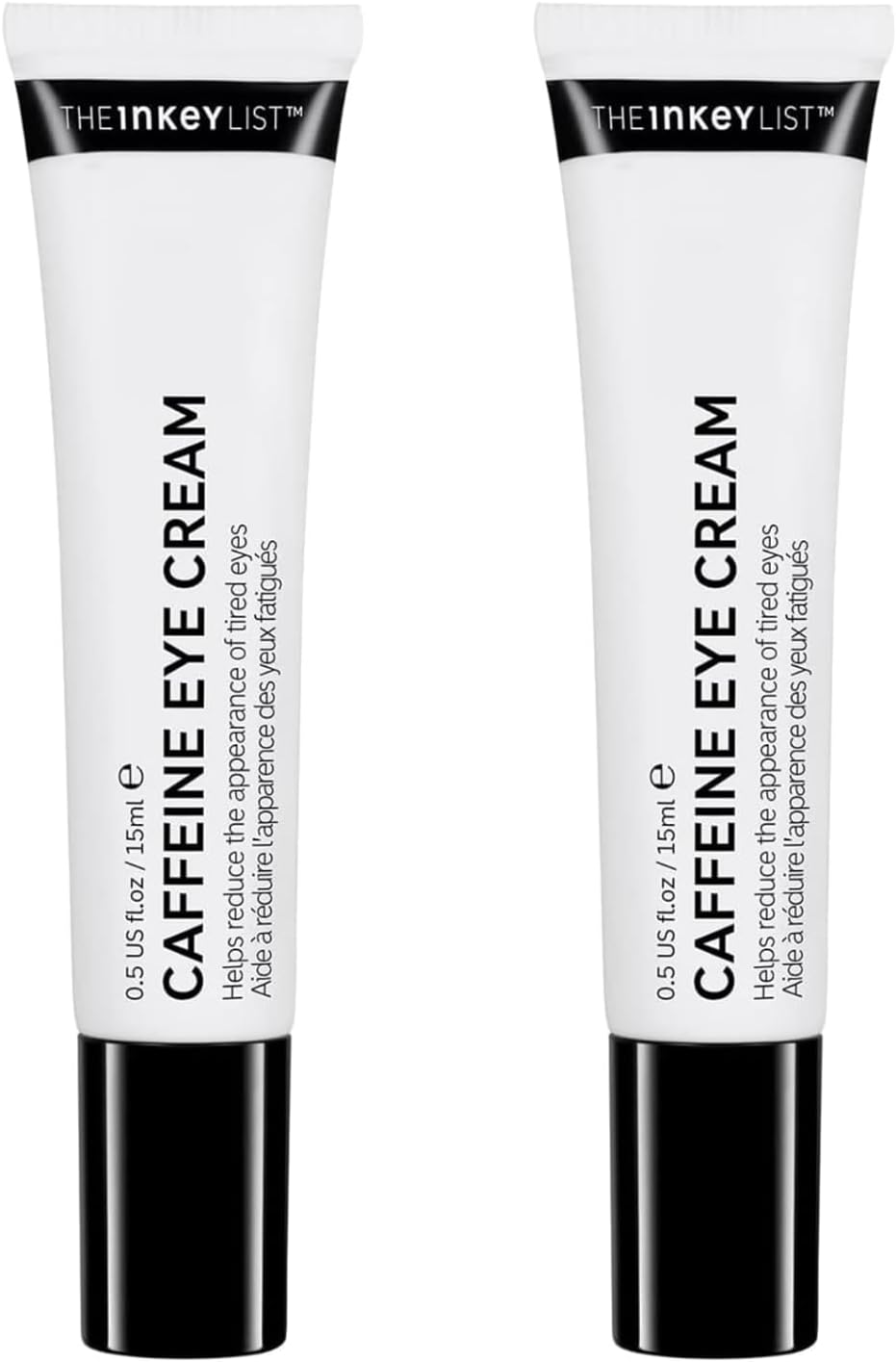 The INKEY List Caffeine Eye Cream 15ml Pack of 2 Fragrance Free Vegan