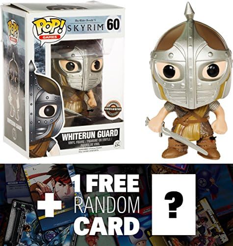 Whiterun Guard (GameStop Exclusive): Funko POP! x The Elder Scrolls V - Skyrim Vinyl Figure + 1 FREE Video Games Themed Trading Card Bundle (060657)