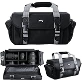 Ultimaxx Large Water-Resistant Camera Bag with Dual Buckles & Pockets – Fits Sony, Nikon, Canon, Olympus, Pentax, Panasonic, Samsung & More SLR Cameras & Camcorders