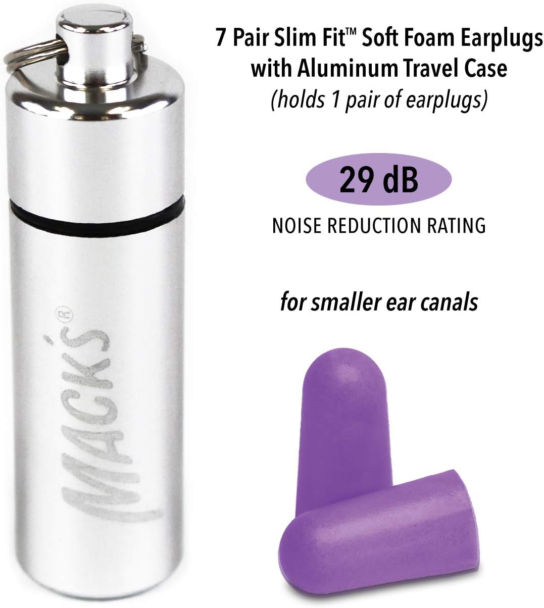 Mack’s Slim Fit Soft Foam Shooting Earplugs, 7 Pair with Travel Case – Small Ear Plugs for Hunting, Tactical, Target, Skeet and Trap Shooting : Hunting Safety Glasses : Sports & Outdoors