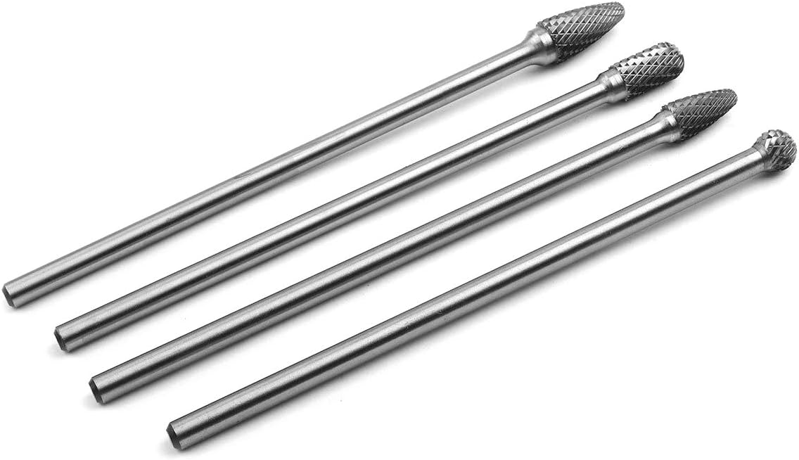 Mesee Set of 4 Tungsten Carbide Rotary Burrs - Image 3
