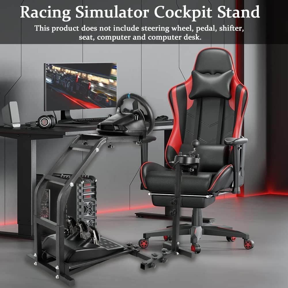 Marada Racing Steering Wheel Stand Adjustable Fit for Logitech Thrustmaster G29 G920 G923 T248 T300 T300RS TX F458 T500 Racing Simulator Cockpit, Shifter Wheel and Pedal Not Included