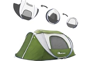 Moon Lence Pop up Tent Instant Tent 2 3 4 Person Camping Tent Waterproof Tent for Family Easy Setup with 3 Mesh Windows and 2 Big Doors