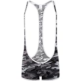 YOOBNG Mens Mesh Breathable Leotard Singlet Underwear See Through One-Piece Jumpsuit Suspender Jockstrap