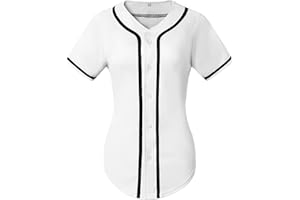 Yuji Itadori Women Baseball Jersey Softball Shirt Button Down Short Sleeve T-Shirts V-Neck Tops Hip Hop Sports Clothes