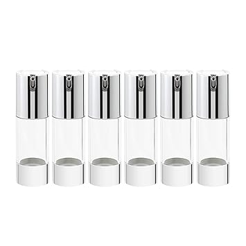 Download Amazon Com Longway 6pcs 1 Oz 30ml Empty Sterile Airless Pump Bottle Travel Lotion Pump Containers Airless Lotion Dispenser For Refillable Makeup Foundations And Serums Bpa Free Beauty