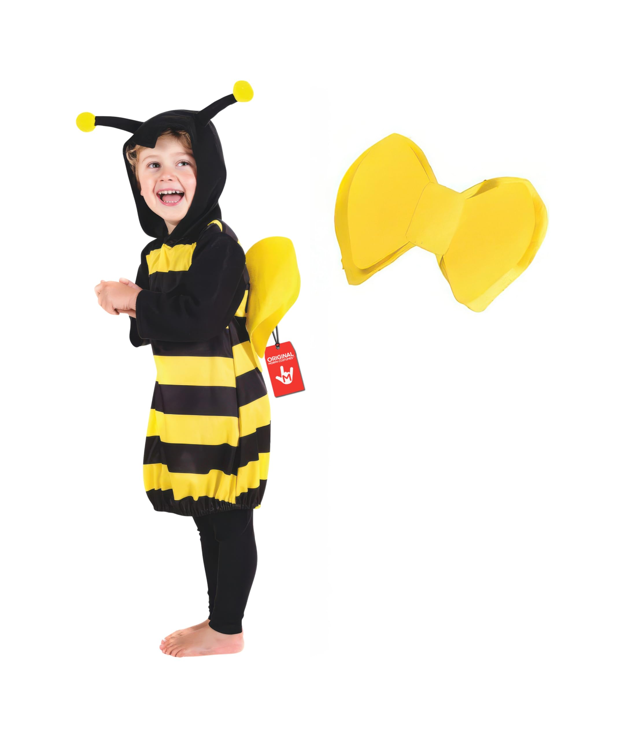 Fun Shack Bumble Bee Costume for Toddlers and Kids, Cute Bee Outfit for Dress Up, Halloween, and Parties, 1-2 Years