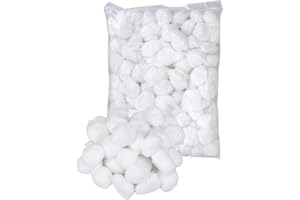 Hedume 500 Count Super Jumbo Cotton Balls, Pure Cotton, Biodegradable Jumbo Absorbent Cotton Balls, Fragrance & Chlorine-Free, Organic Cotton Balls (5 Pack × 100 Count)