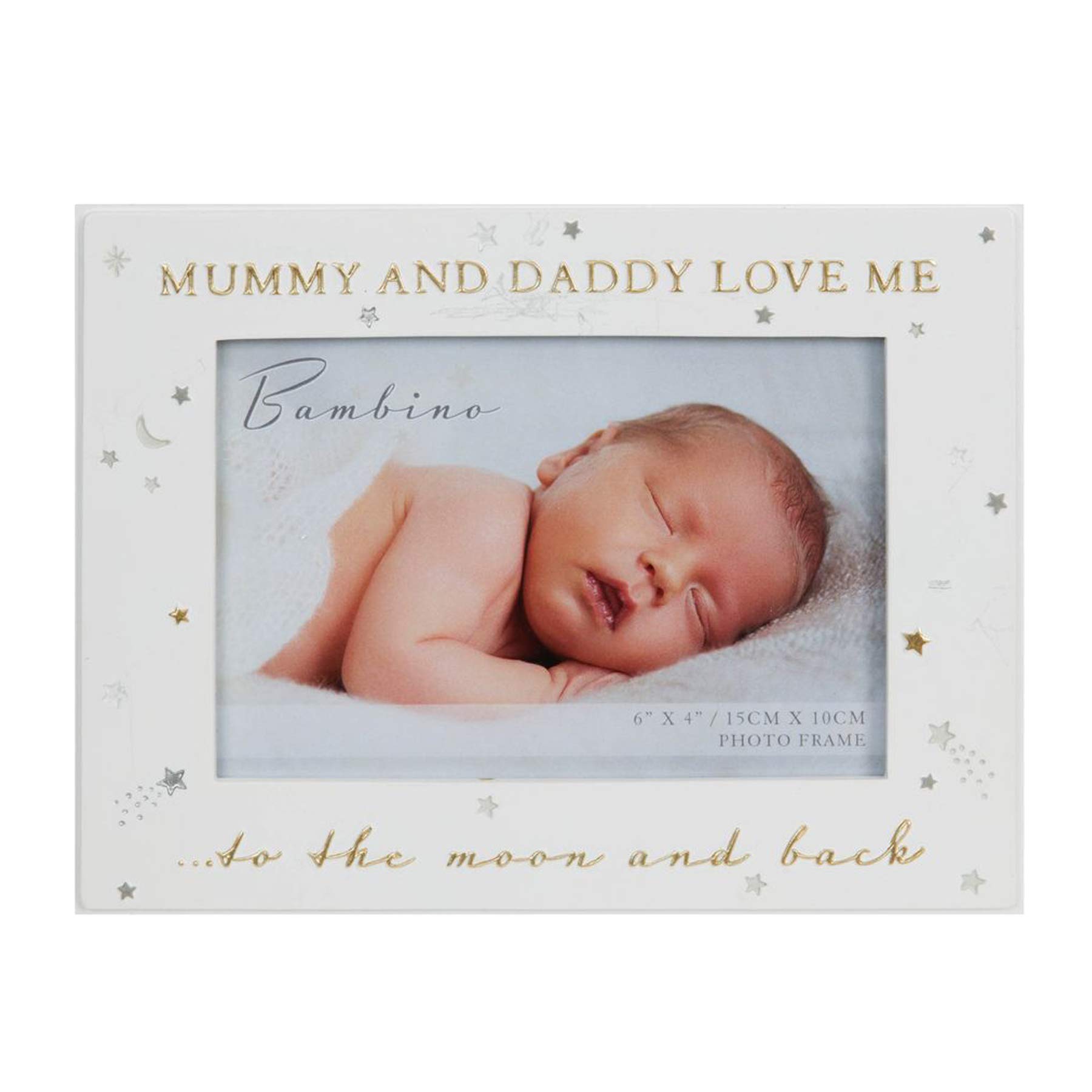 Baby 6” x 4” Photo Frame Cream Unisex - Mummy and Daddy Love Me 1018
