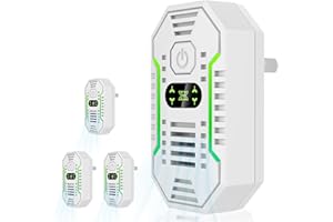 HEJOHJY Air Ionizers for Home, Negative Ion Air Purifier - Ultra Quiet Plug In Air Freshener for Bedroom Office Kitchen Basement - Portable Mini Air Cleaner (Gem, 4 PCS)