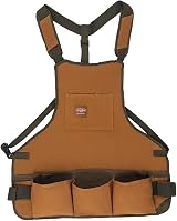 Bucket Boss Duckwear Super Bib Apron Tool Bag 16 Pockets Brown Adjustable Waist view 1